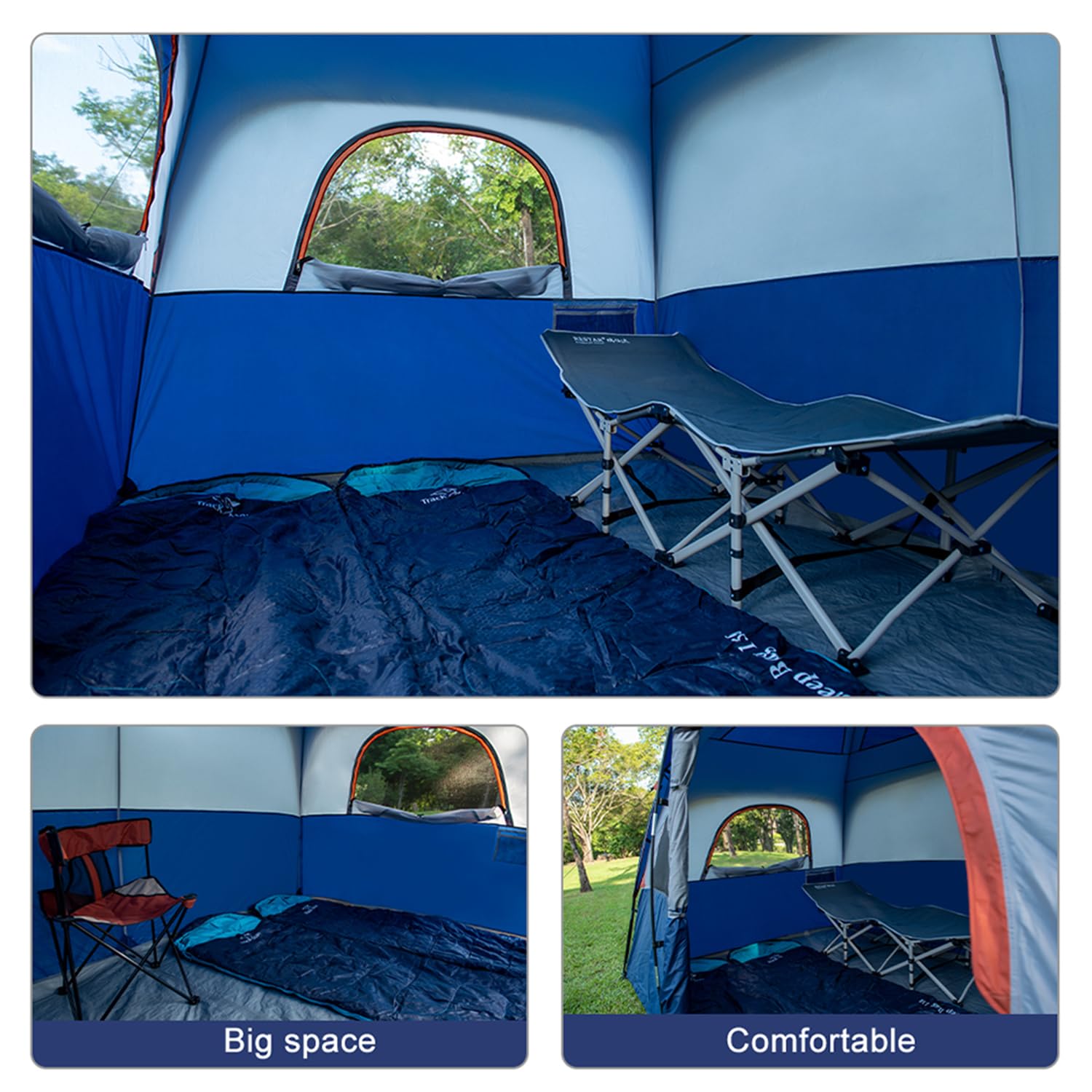 CAMPROS CP 6-person cabin-style design offers standing room and easy movement.