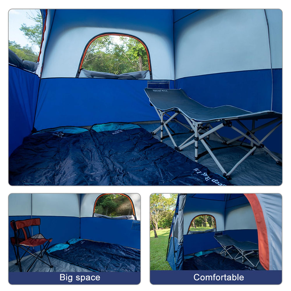 CAMPROS CP 6-person cabin-style design offers standing room and easy movement.