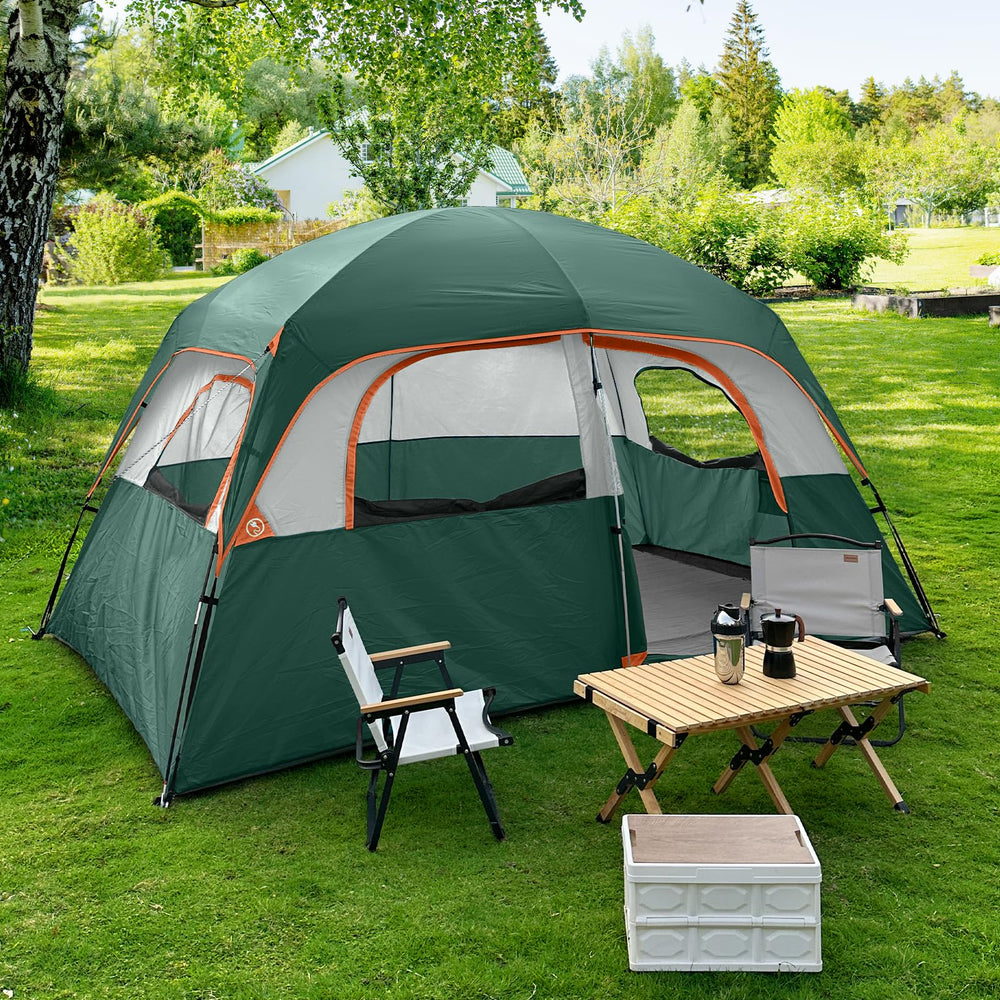 CAMPROS CP tent interior e-port enables safe gadget charging.