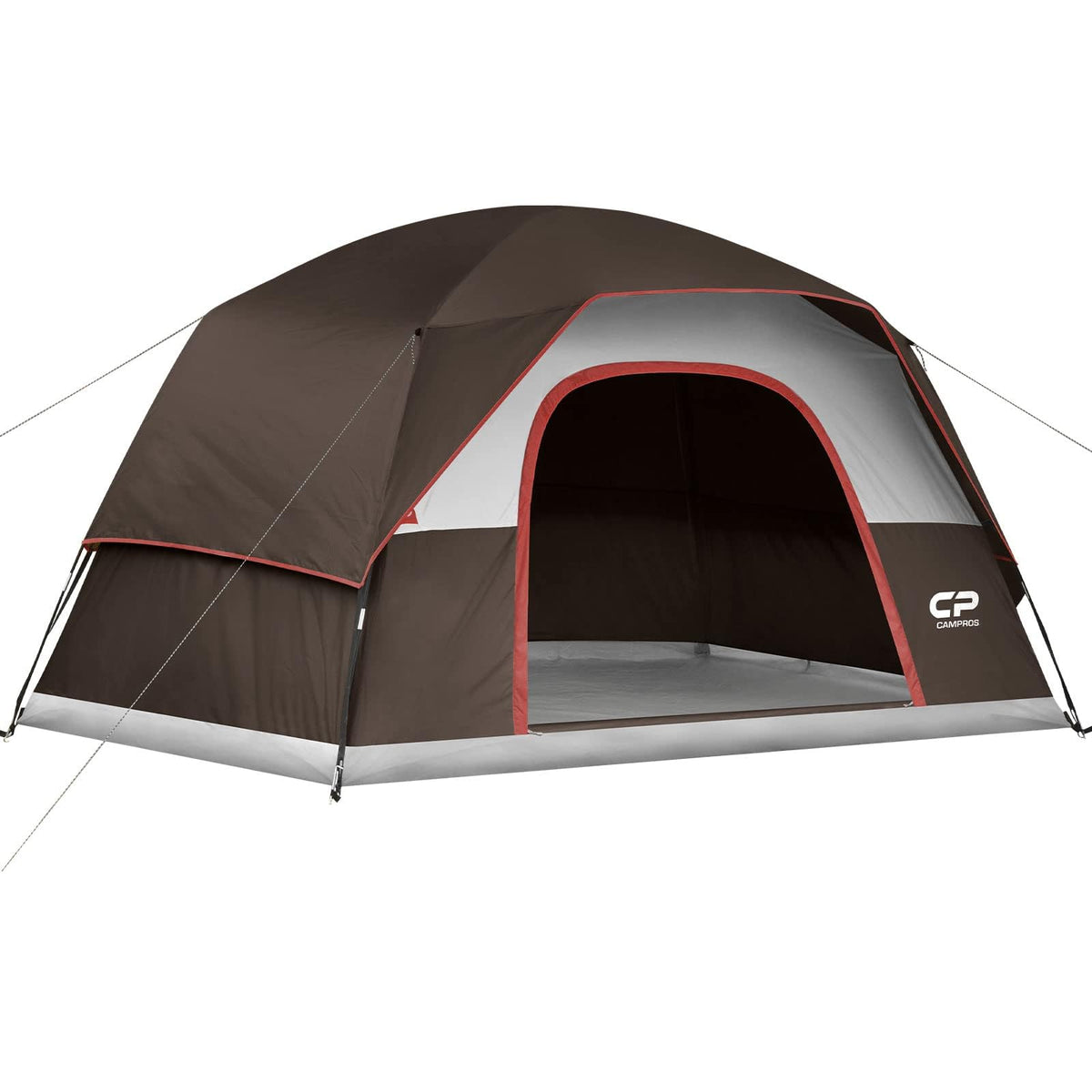 CAMPROS CP 6-person front view highlights spacious headroom for comfortable camping