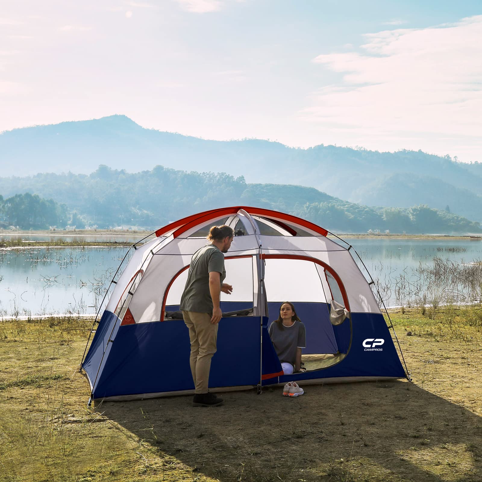 CAMPROS CP 6-person mesh ventilation provides airy airflow and insect protection.