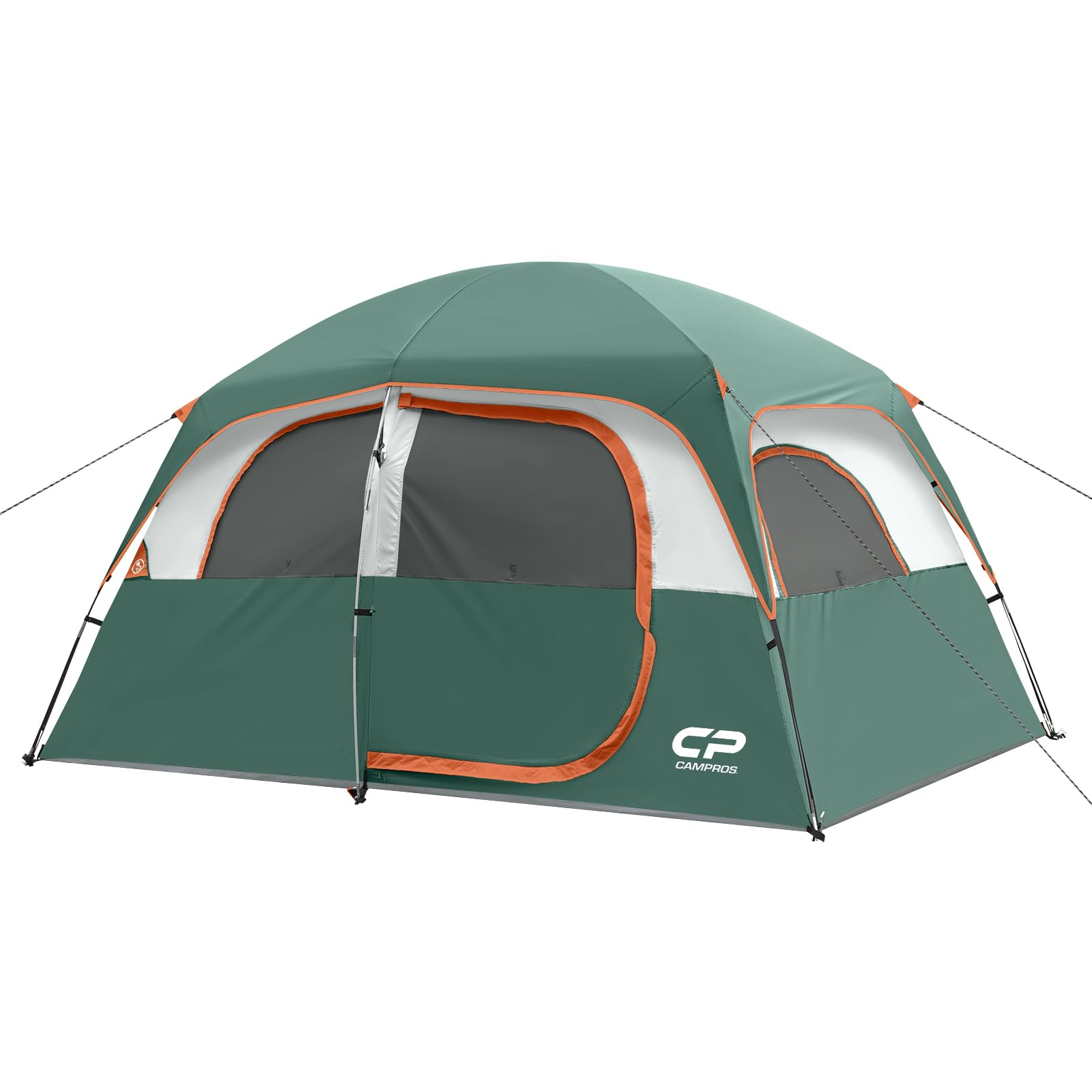 CAMPROS CP tent 6-person interior shows spacious living area for family camping.