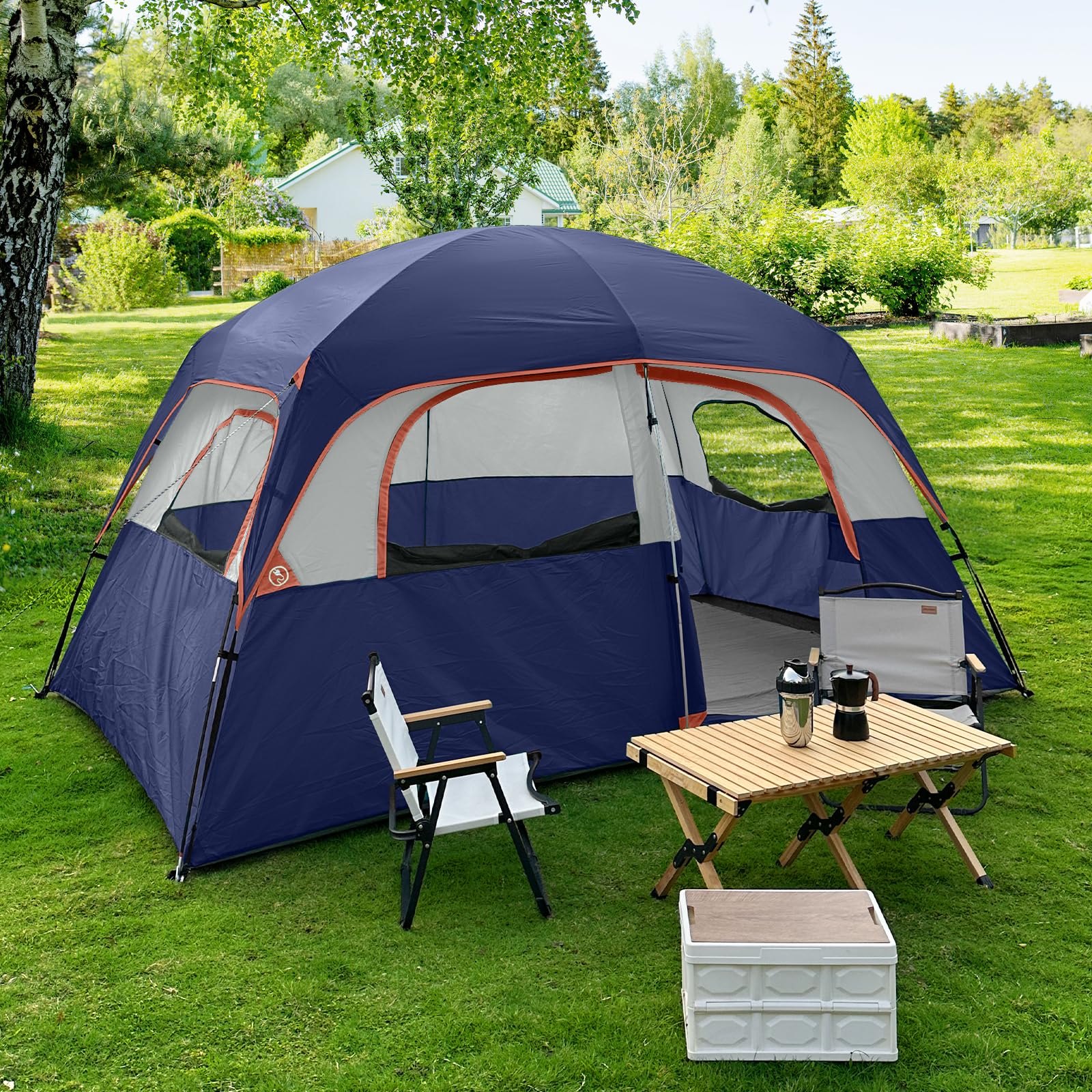 CAMPROS CP 6-person waterproof shell delivers rain protection for wet trips.