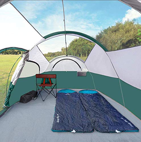 CAMPROS CP tent-8-person color-coated-poles simplify setup for two people