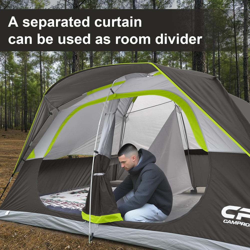 CAMPROS CP 8-person wide door entry facilitates easy gear transfer and access.