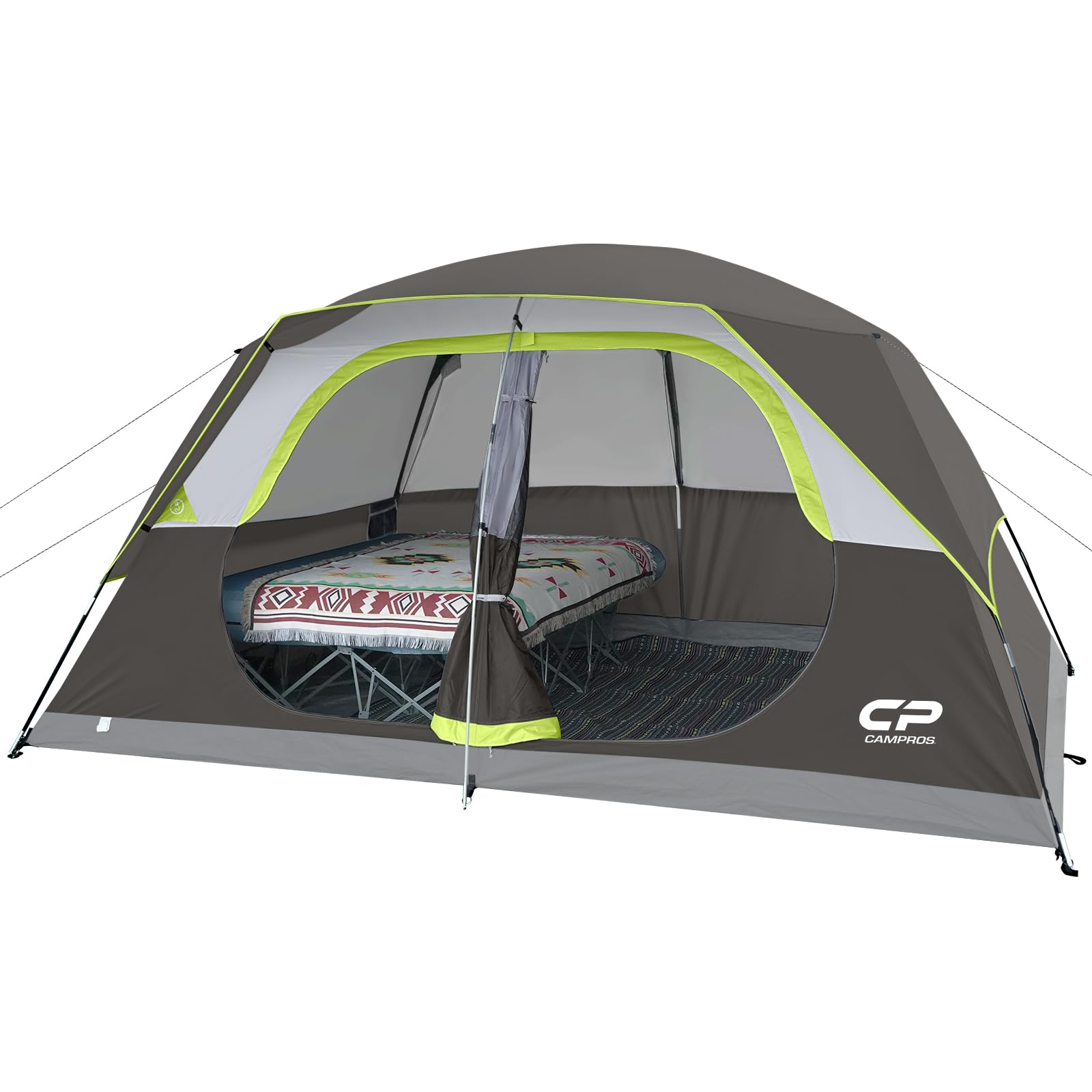 CAMPROS CP 8-person interior view showing tall headroom for easy dressing and movement.
