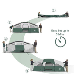 CAMPROS CP tent-8-person mesh-windows for bright light and fresh air
