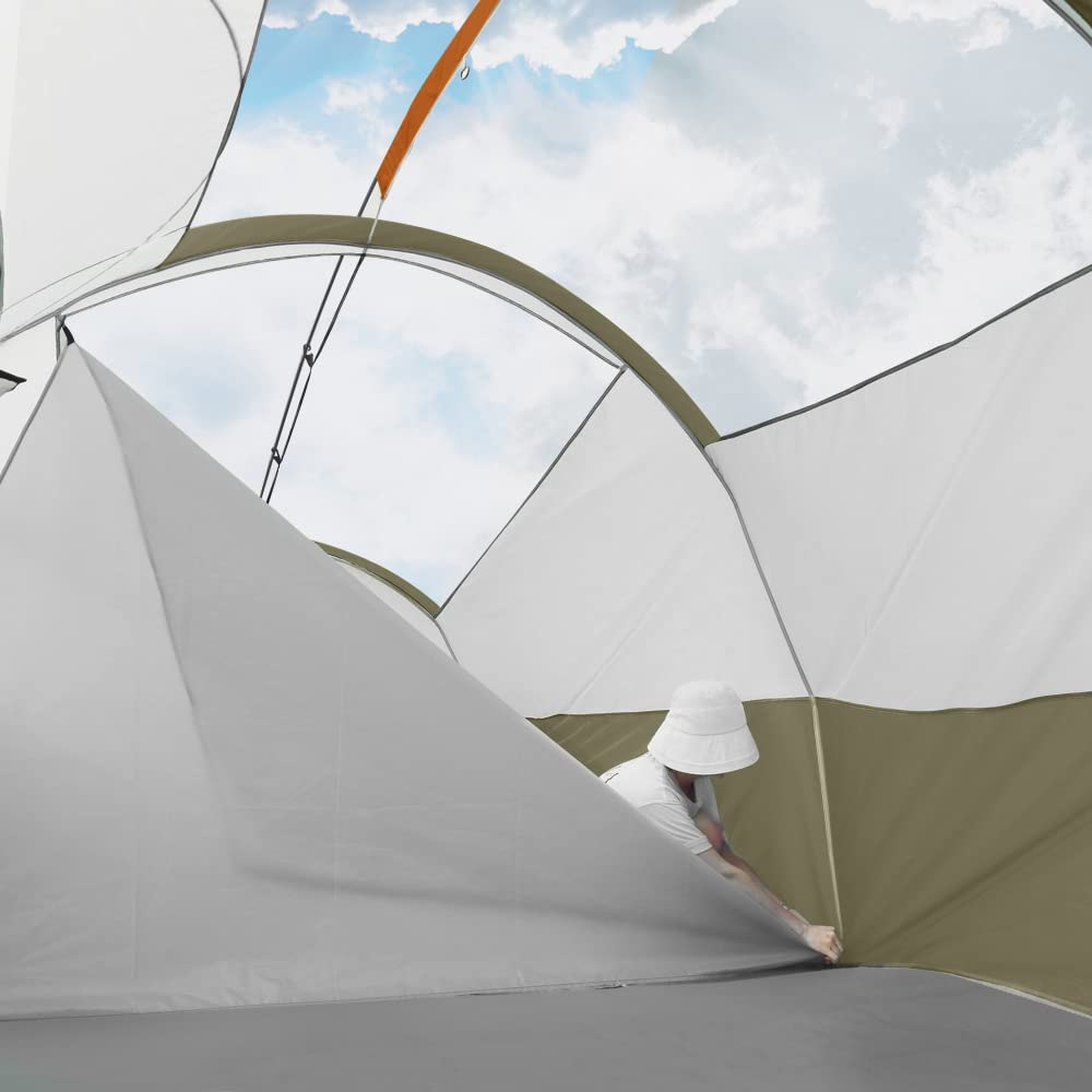 CAMPROS CP tent olive five large mesh windows promote airflow and scenic views