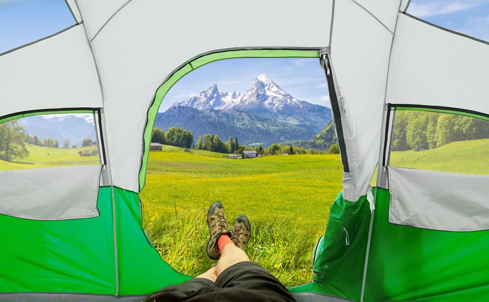 CAMPROS CP tent divided curtain creates flexible two-room layout
