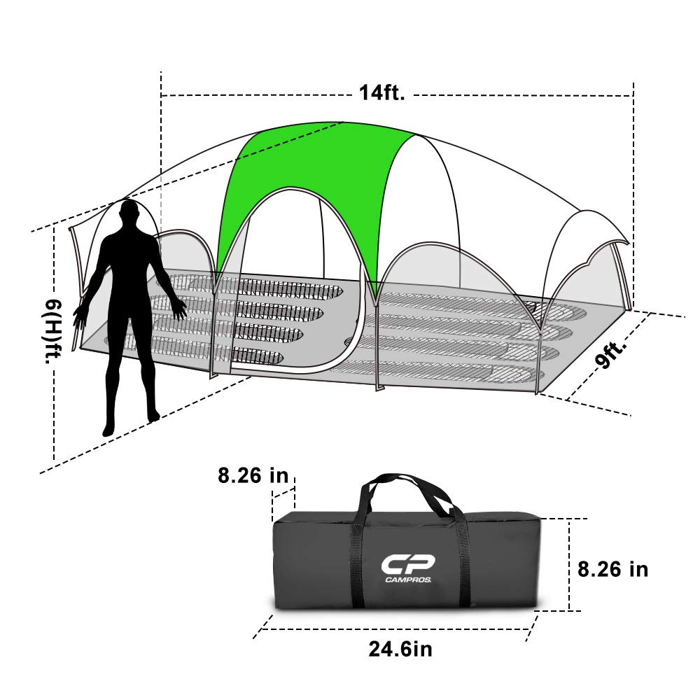 CAMPROS CP tent double-layer construction supports ventilation and weather resilience