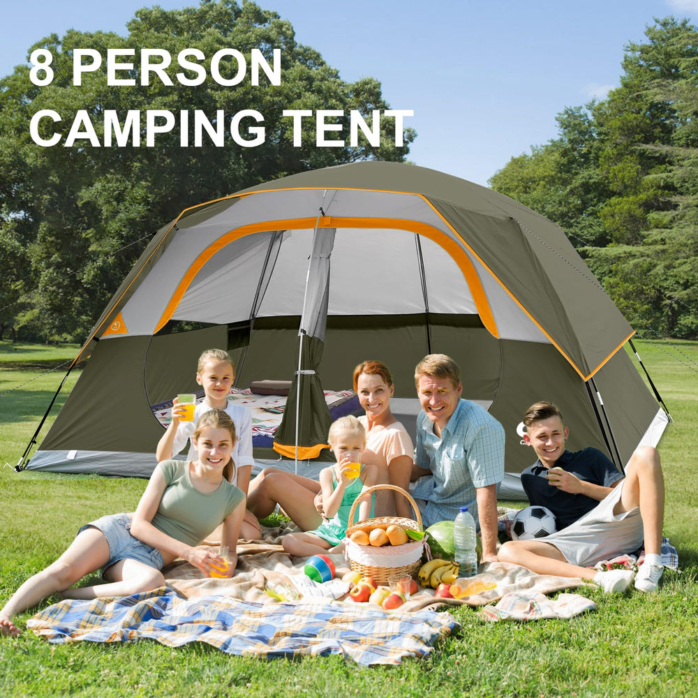 CAMPROS CP tent olive night sky through mesh roof offers fresh airflow.