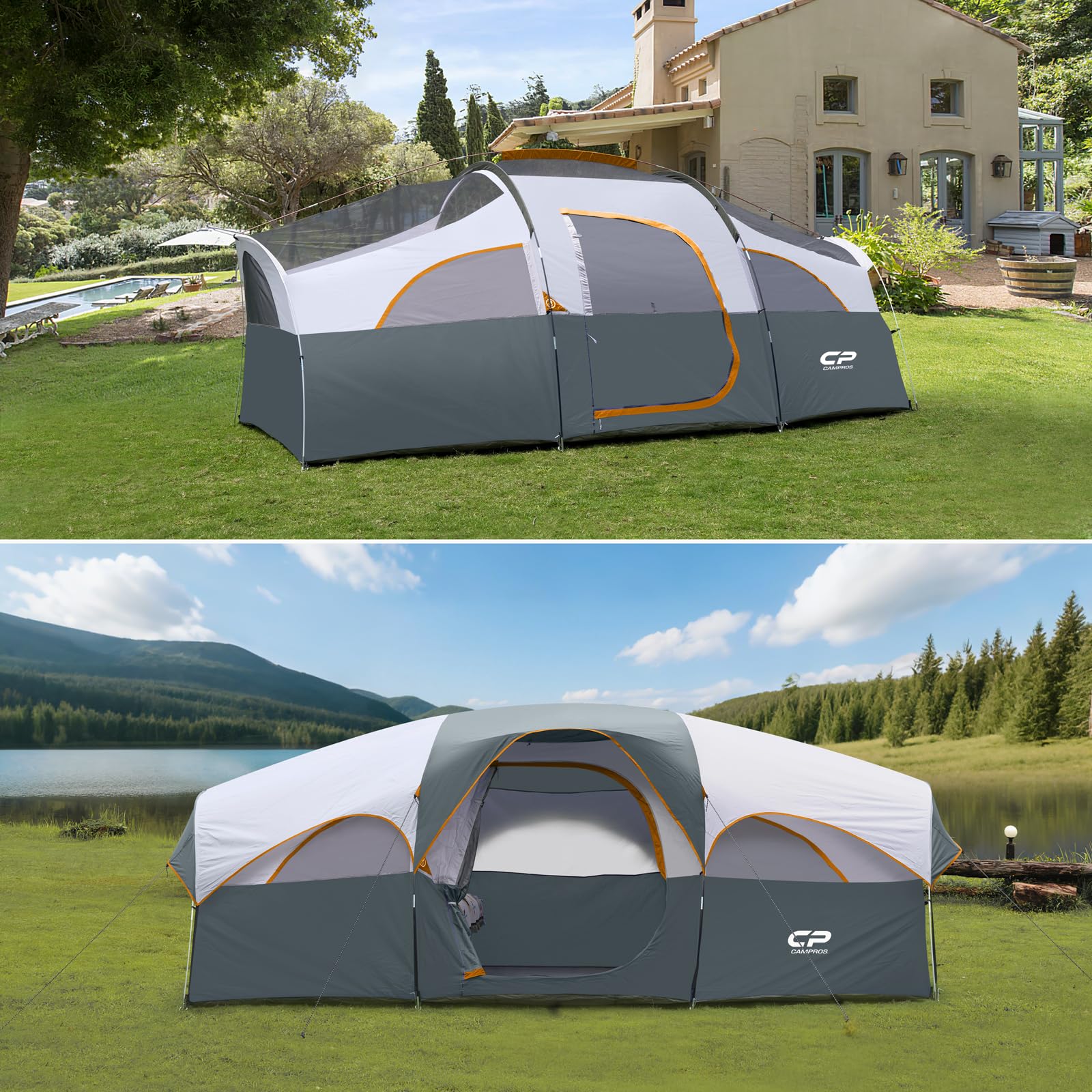 CAMPROS CP 8-person tent portable carry bag for easy transport