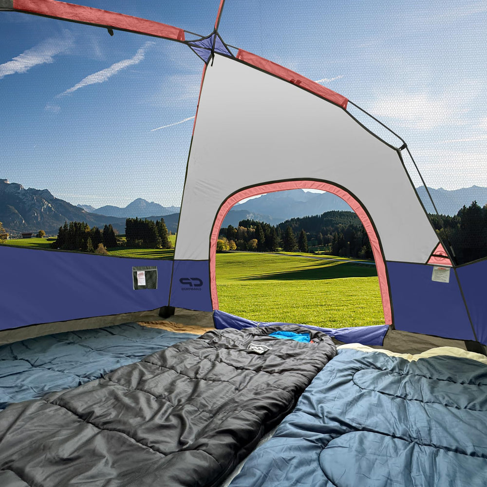 CAMPROS CP tent rainfly attachment demonstrates versatile weather protection