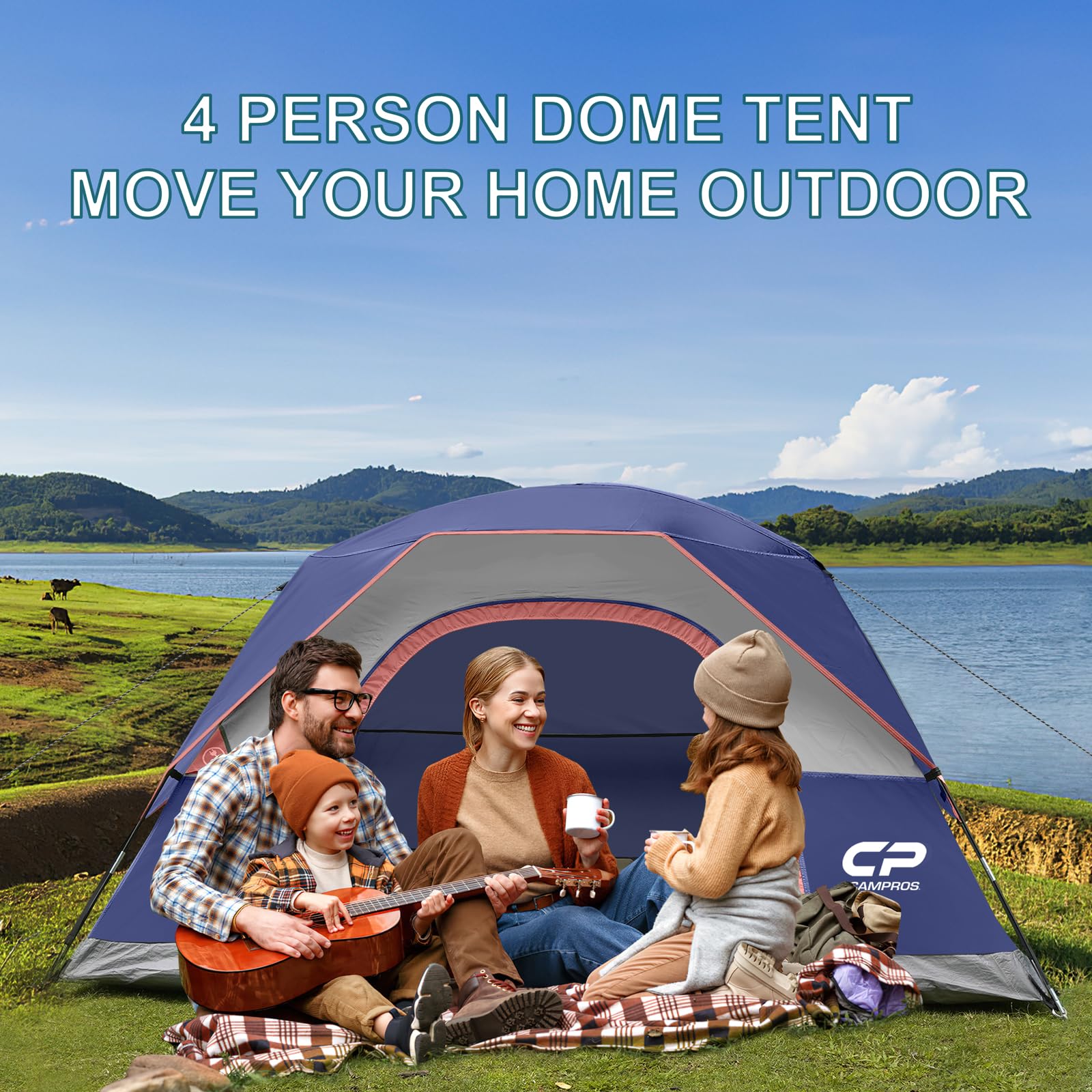 CAMPROS CP tent fabric with waterproof coating provides light rain protection