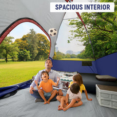 CAMPROS CP 6-person tent with large mesh windows provides 360-degree airflow