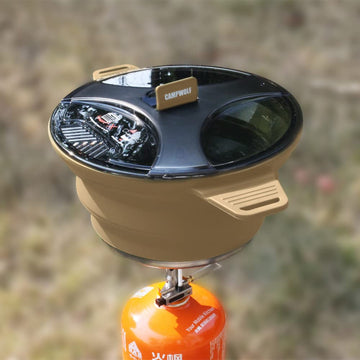 CAMPWOLF 304 stainless steel base emphasizes durability for rugged adventures.