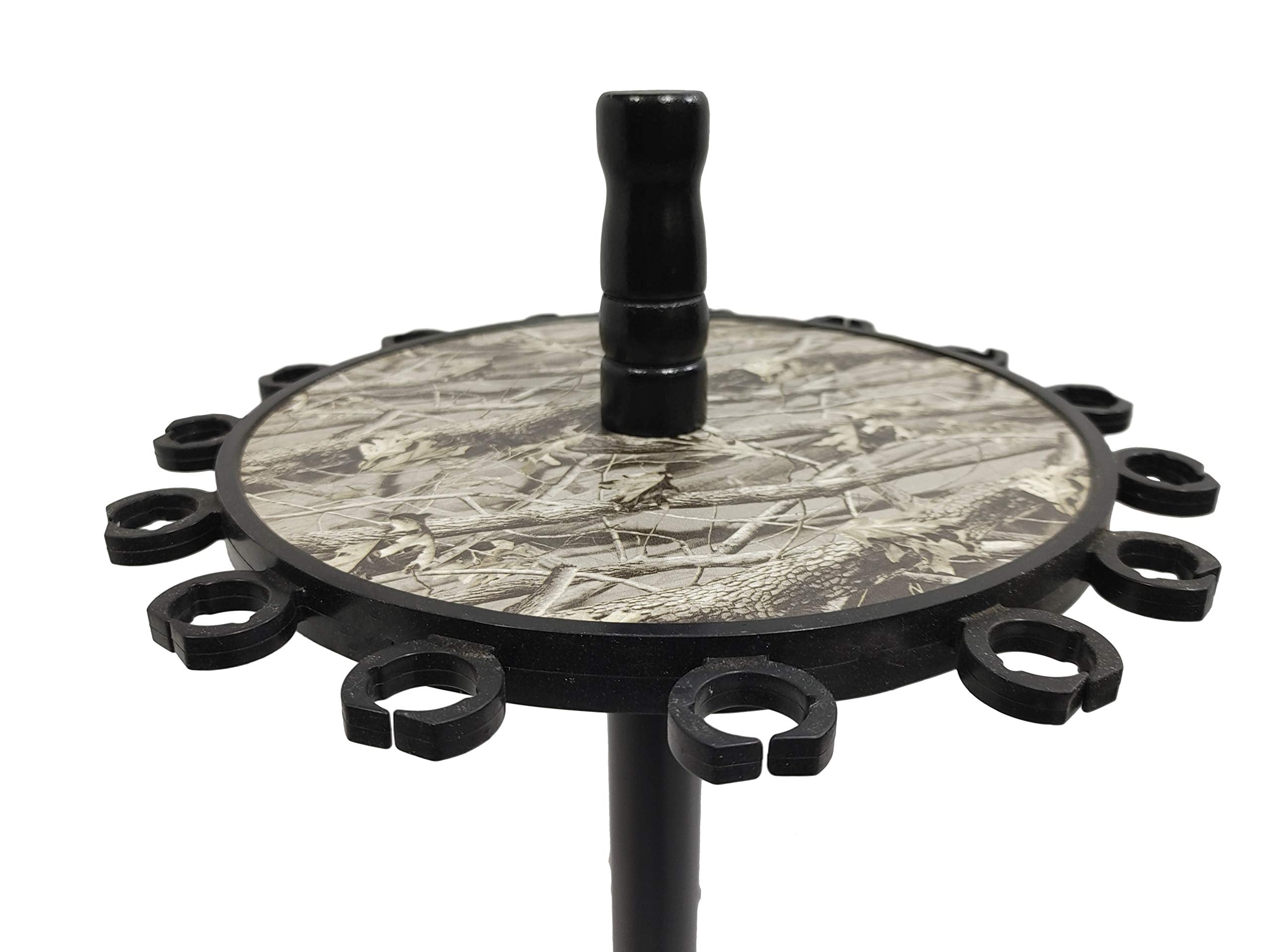 Camo round floor rack displaying 15 rod capacity
