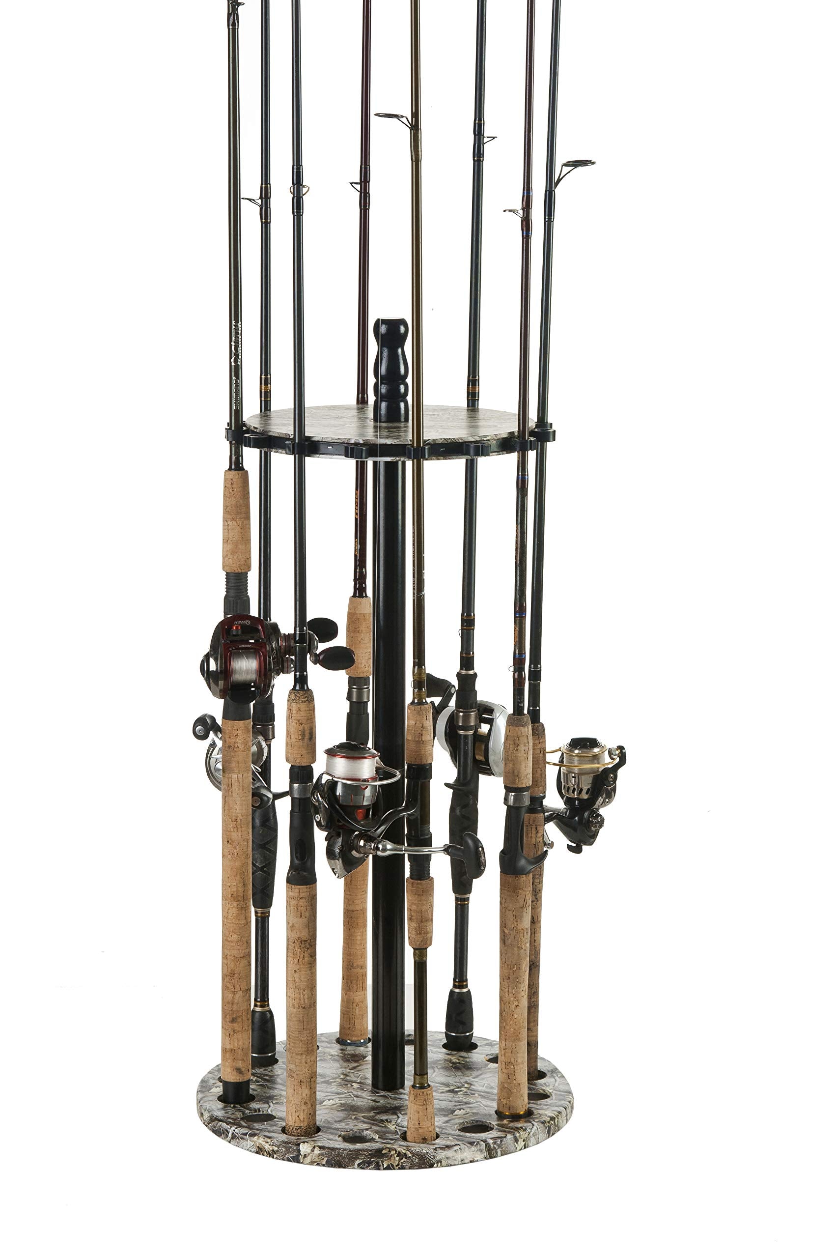 Assembled CAMRR-015 round floor rack in camo finish