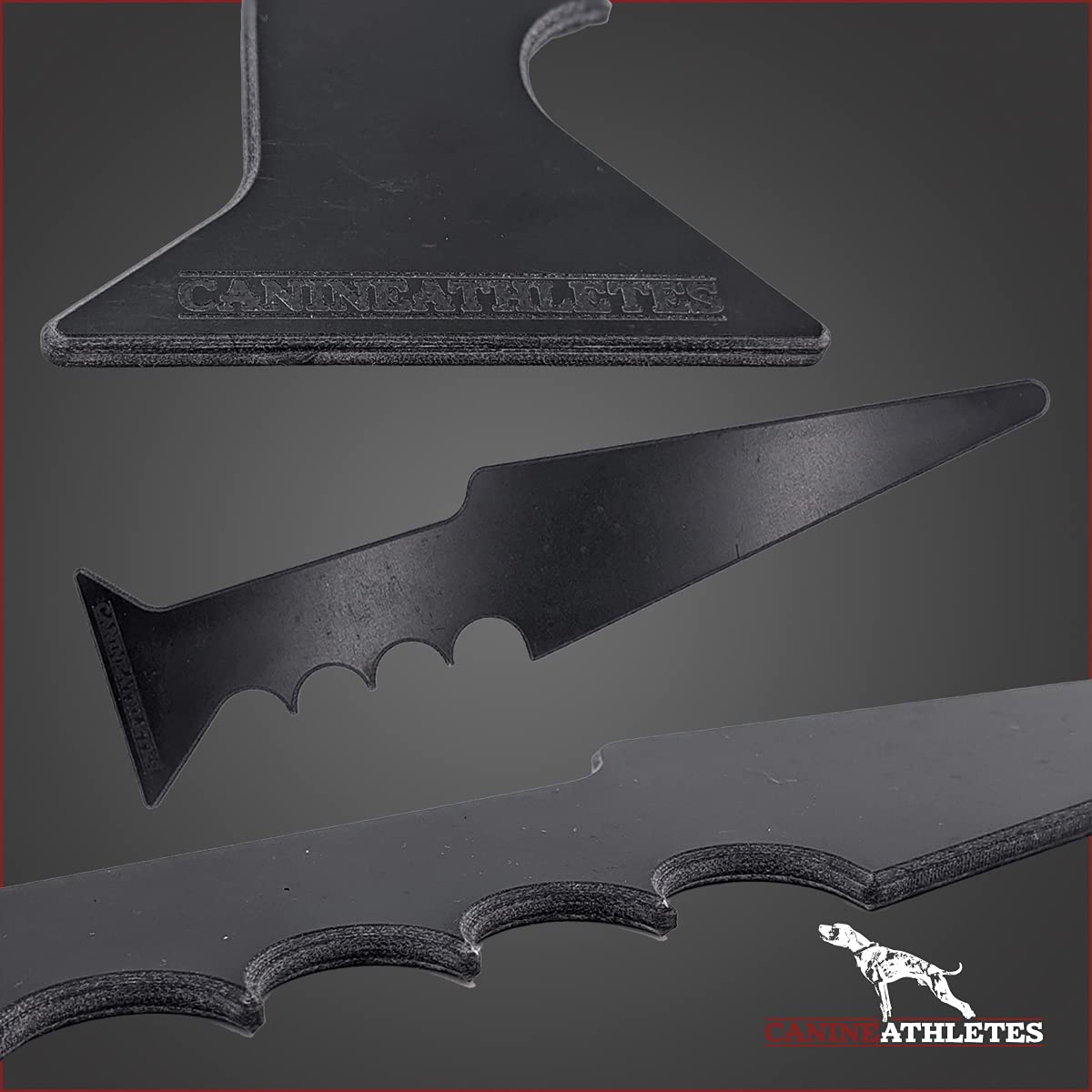 Canine Athletes Elite-HD break stick 12-inch length enables versatile handling during sessions.