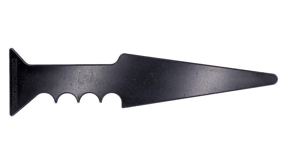 Canine Athletes Elite-HD break stick top view demonstrates durable polycarbonate design.