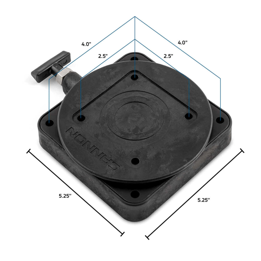 Cannon 2207003 pre-drilled installation simplifies deck setup.