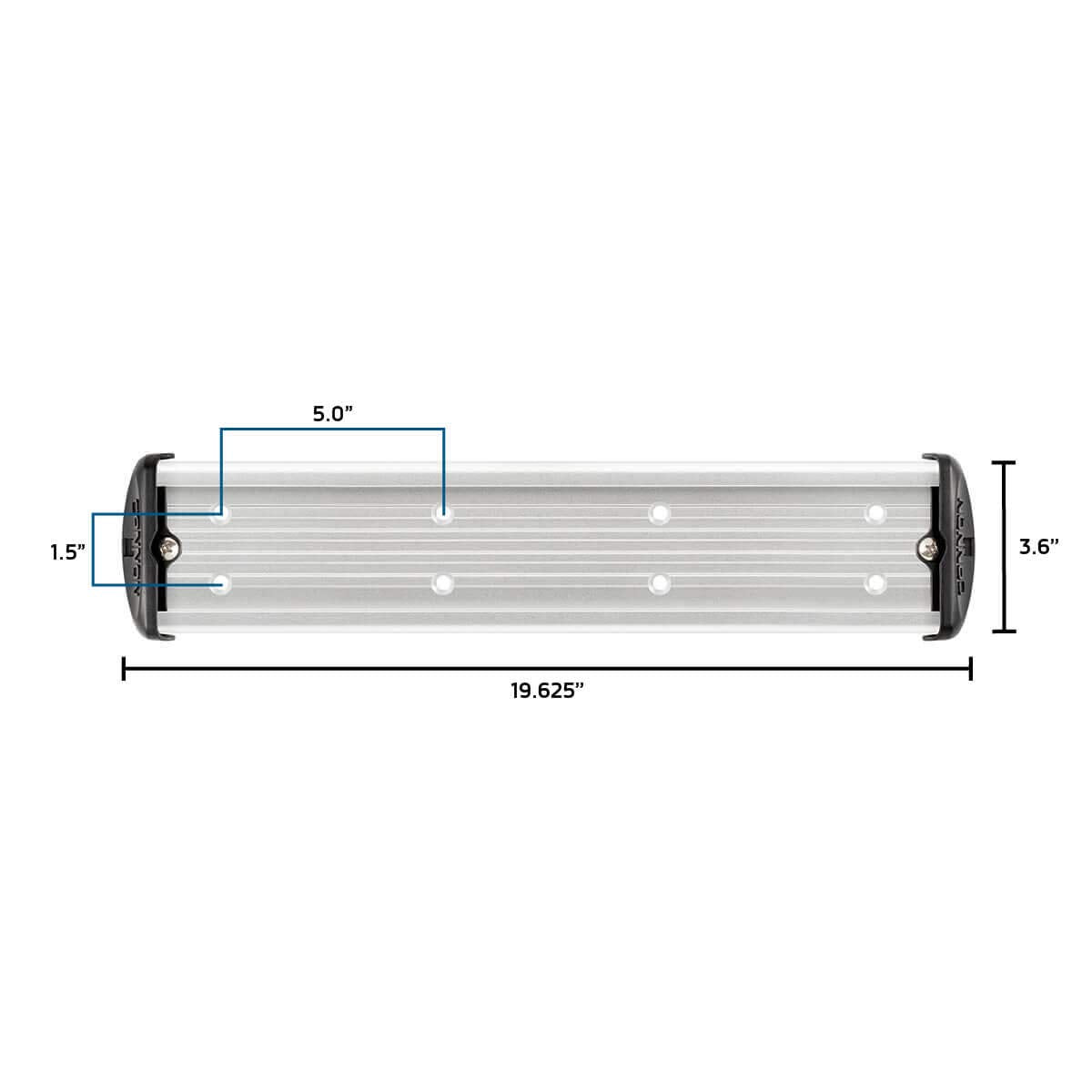 Cannon aluminum mounting track locking groove ensures twist-free accessory mounting.