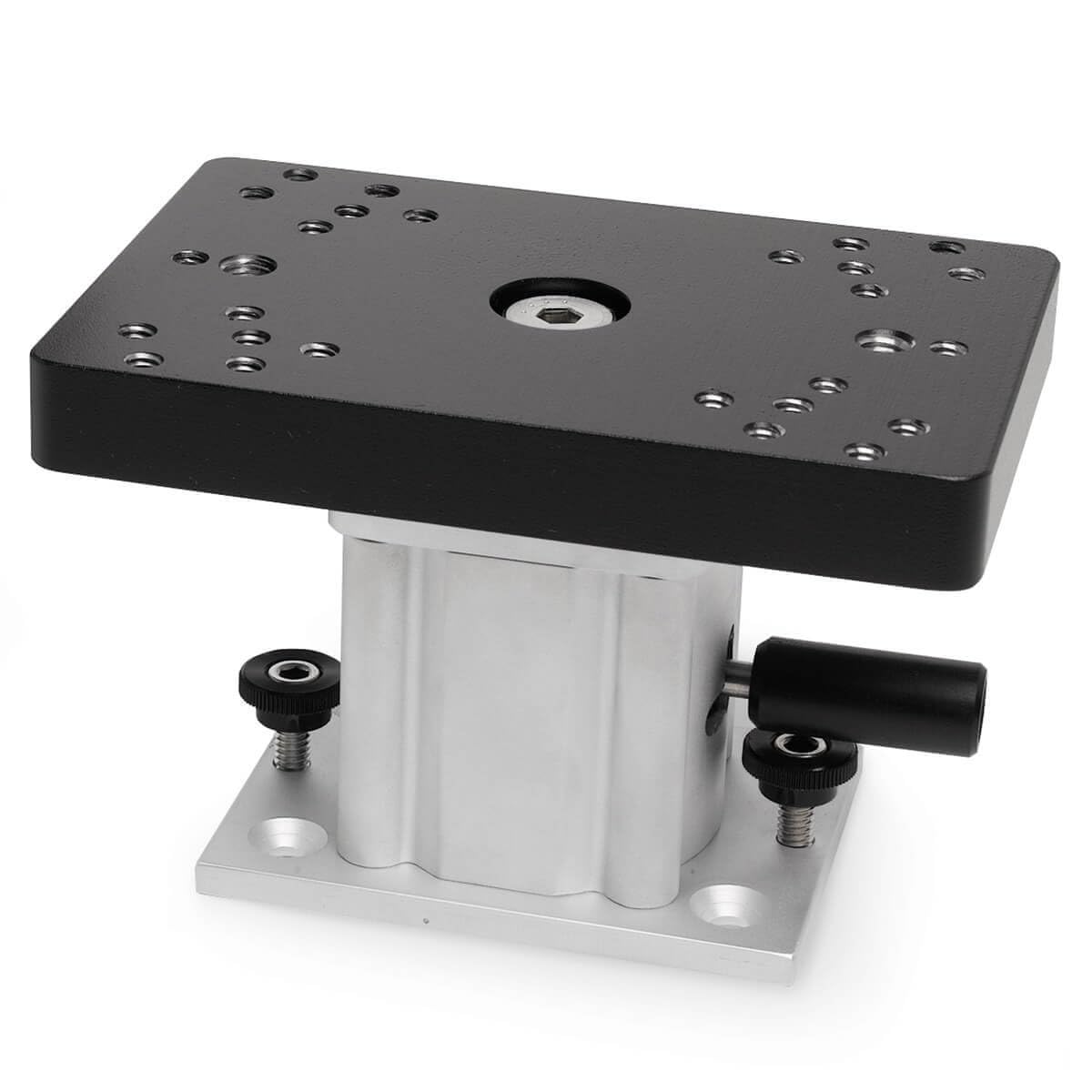 Cannon aluminum swivel base pedestal 4in for flexible 360° rotation during trolling.