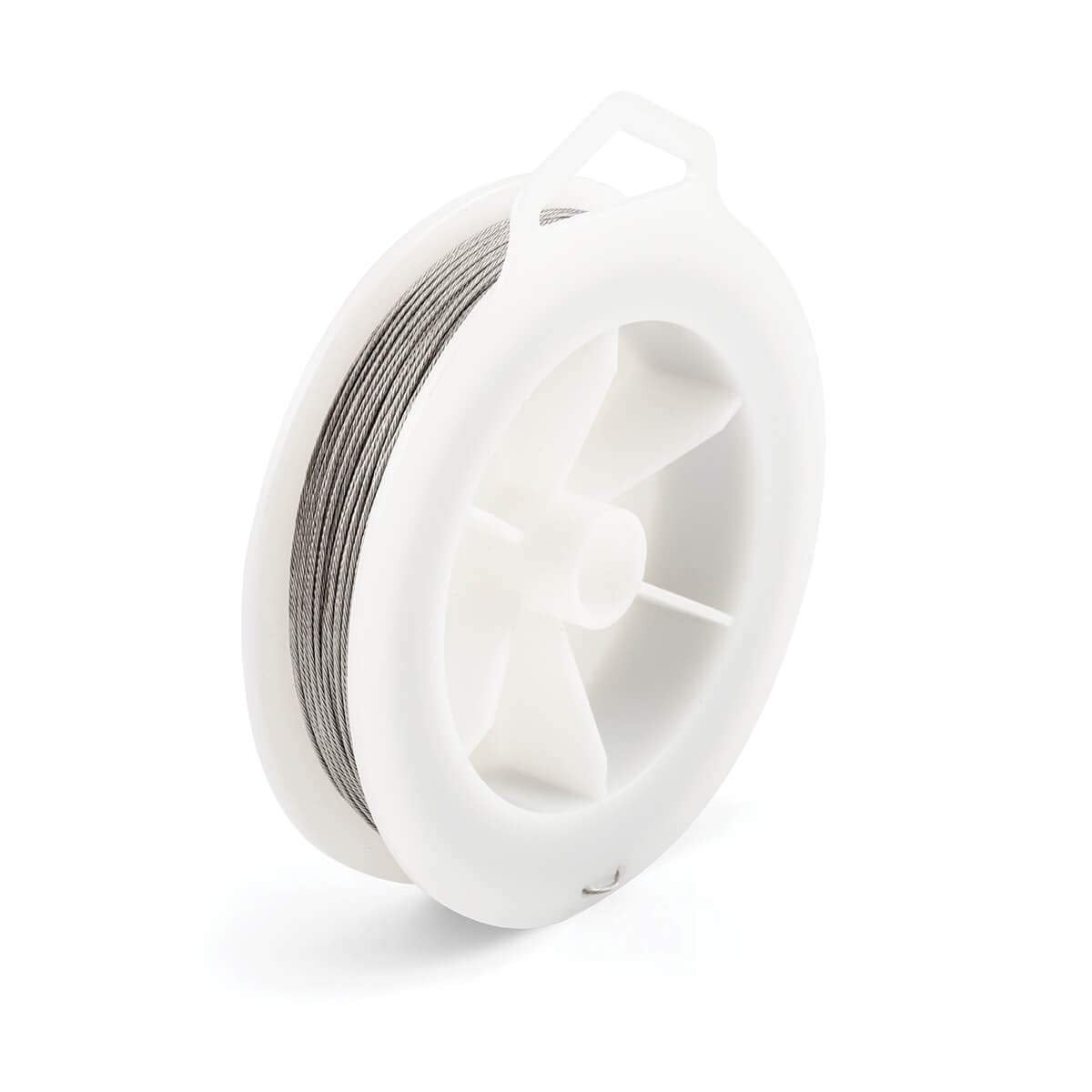 Cannon braided downrigger cable on a spool for smooth trolling deployment.