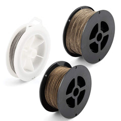 Cannon downrigger cable with 7-strand braid minimizes kinks for reliable use.