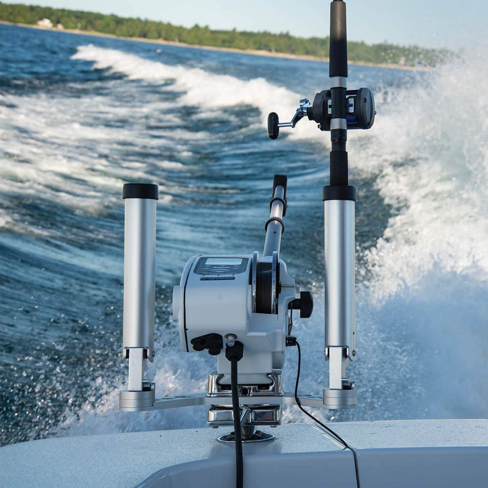 Cannon downrigger-ready rugged construction withstands heavy loads on the water