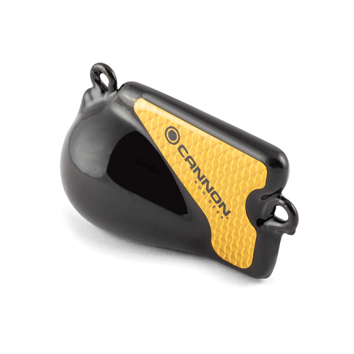 Cannon 4 lb downrigger weight with vinyl coating protects boat hull during trolling.
