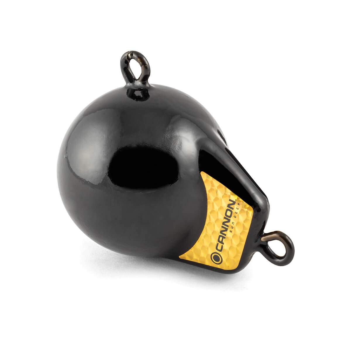 Cannon 6lb downrigger weight front view demonstrates compact balance for smooth trolling