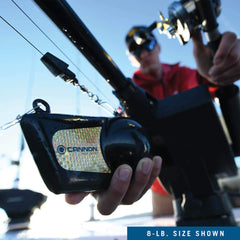 Cannon weight's tapered design delivers smooth, straight trolling