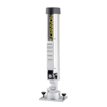 Cannon dual-axis rod holder demonstrates full 360-degree rotation for versatile fishing angles.
