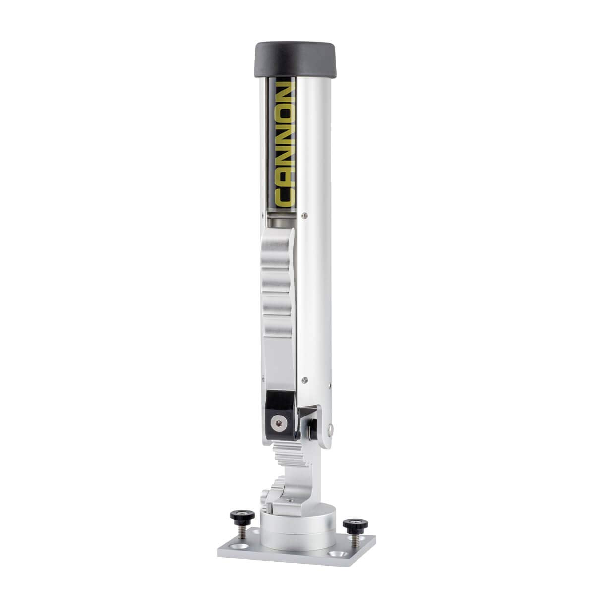 Cannon dual-axis rod holder demonstrates full 360-degree rotation for versatile fishing angles.