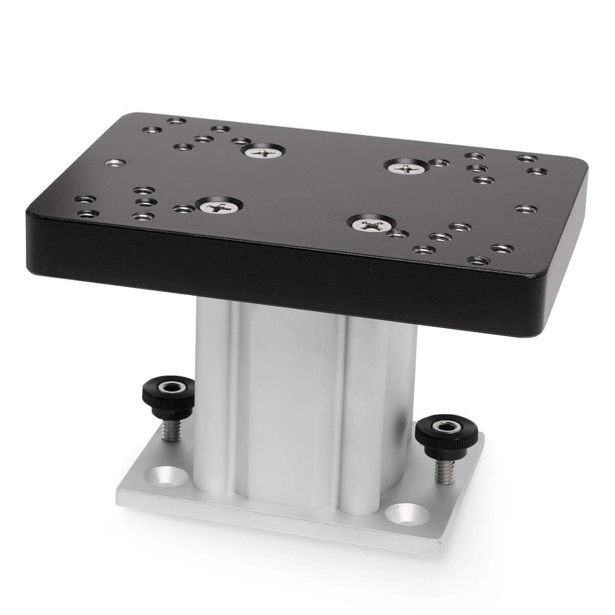 Cannon aluminum fixed-base pedestal mount for downriggers, improving gunwale clearance and line handling