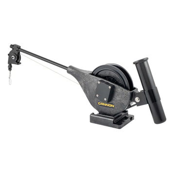 Cannon Lake Troll manual downrigger with boom for precise depth control.