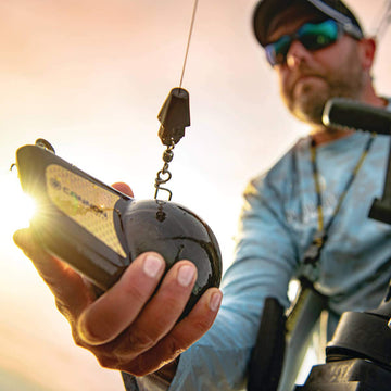 Cannon Line Terminator Downrigger Kit on boat, helping precise depth control while trolling.