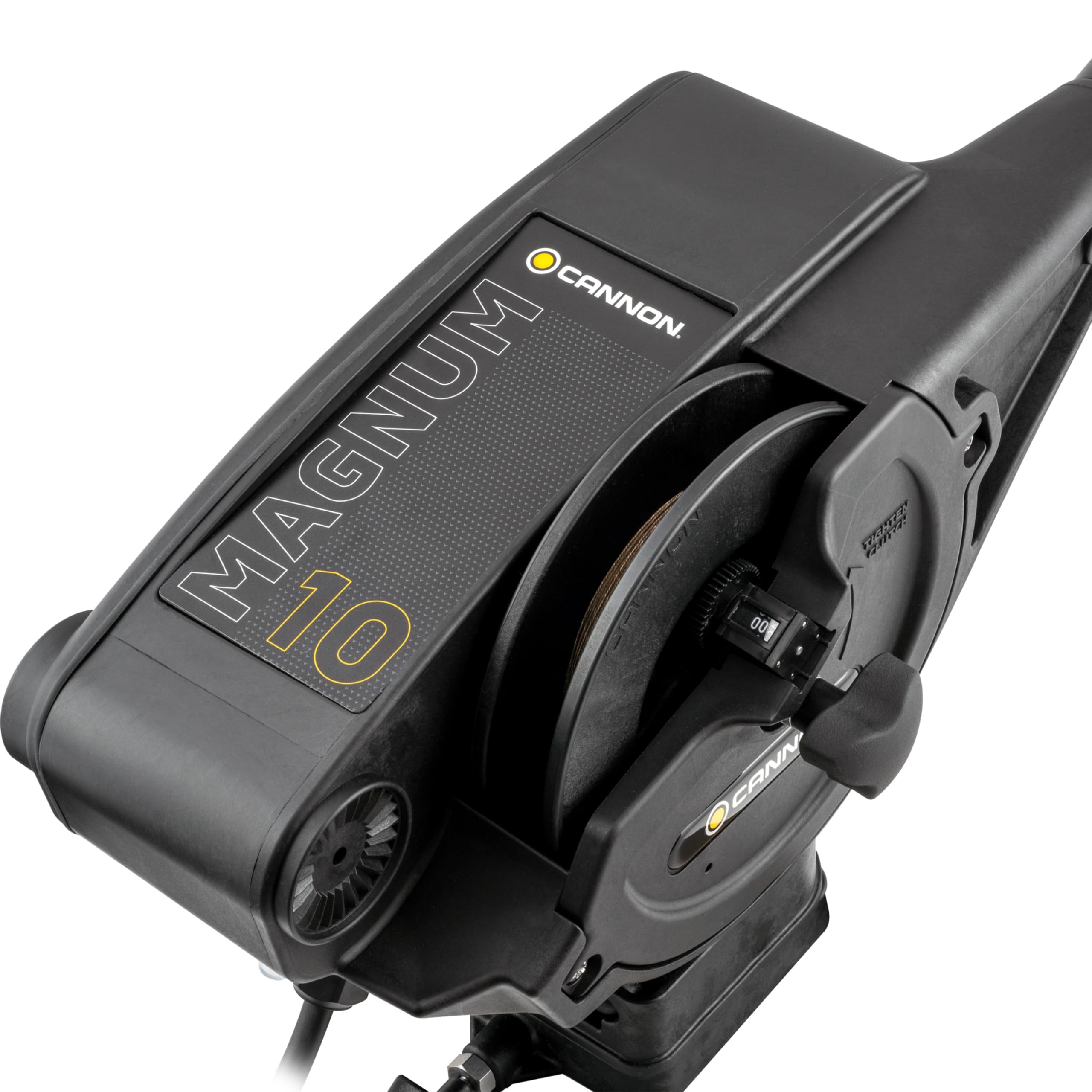 Cannon Magnum 10 stainless spool and boom resist corrosion.