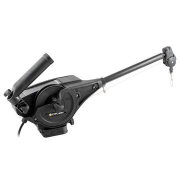 Cannon Magnum 5 downrigger in action with fast retrieval for quick line deployment.