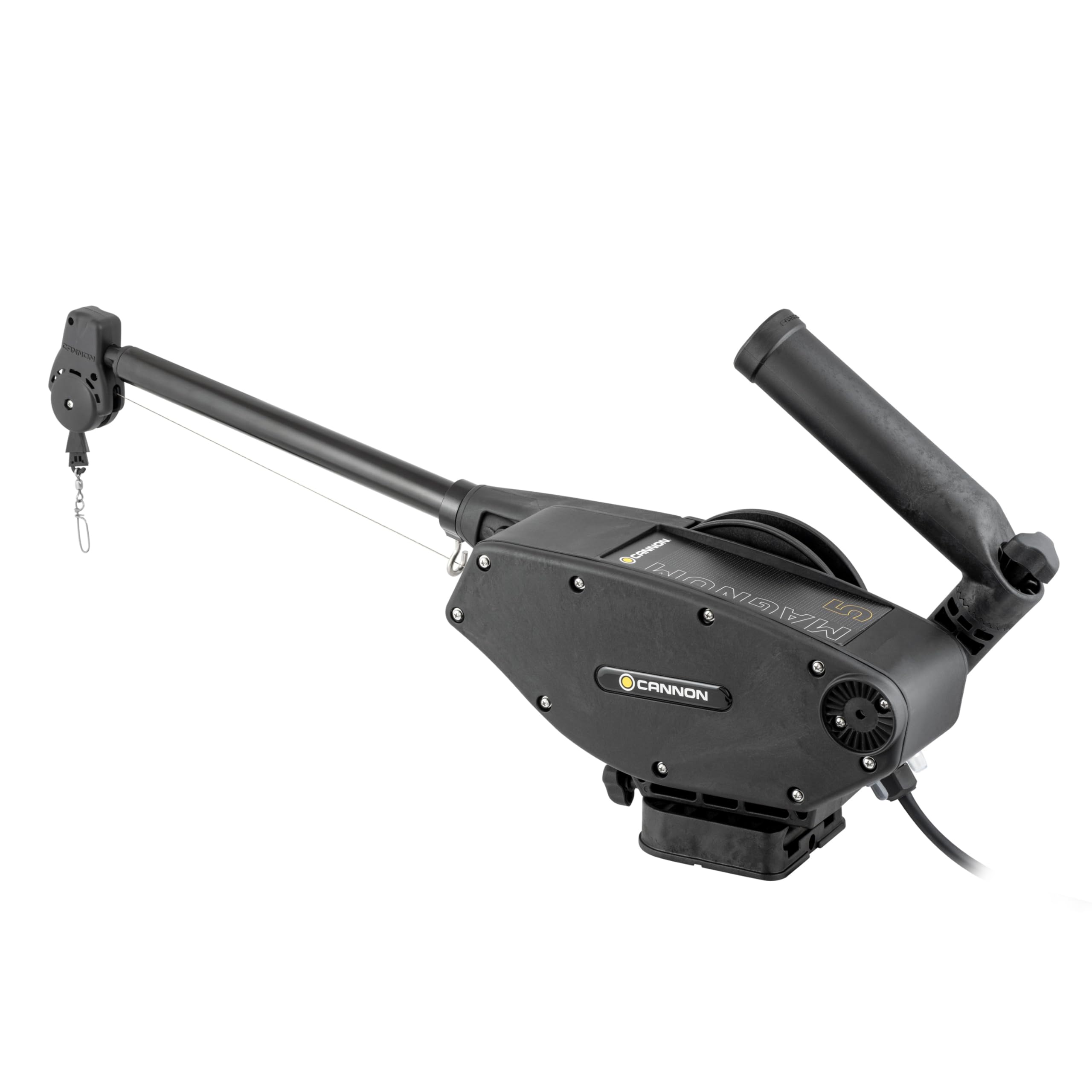 Cannon Magnum 5 with Short Stop safely retrieves weight at the waterline.