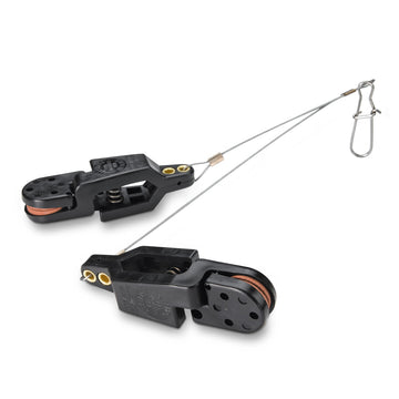Cannon Offshore Stacker line release in action, enabling multi-line trolling with cleaner line management.