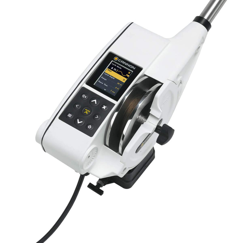 Cannon Optimum 10 TS downrigger depth memory captures last catch location for quicker retries.