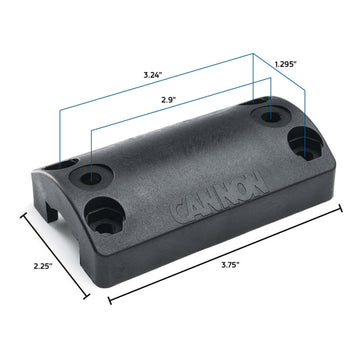 Cannon rail mount adapter universal fit for square or round rails.