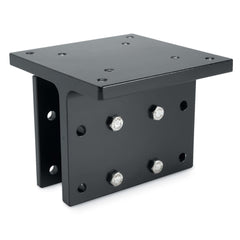 Cannon Rail Side Mount in black securing a downrigger to boat rails for stable mounting