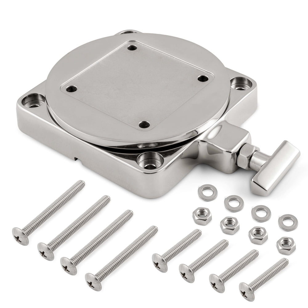 Cannon rail side mount secures downrigger along narrow gunwales with easy installation.