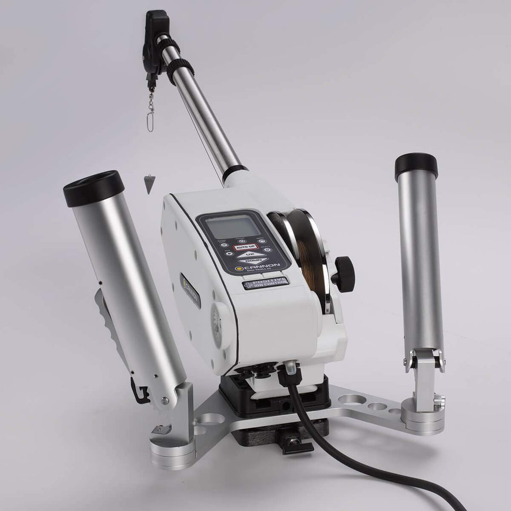 Cannon ratcheting system smoothly adjusting rod position for storage or removal