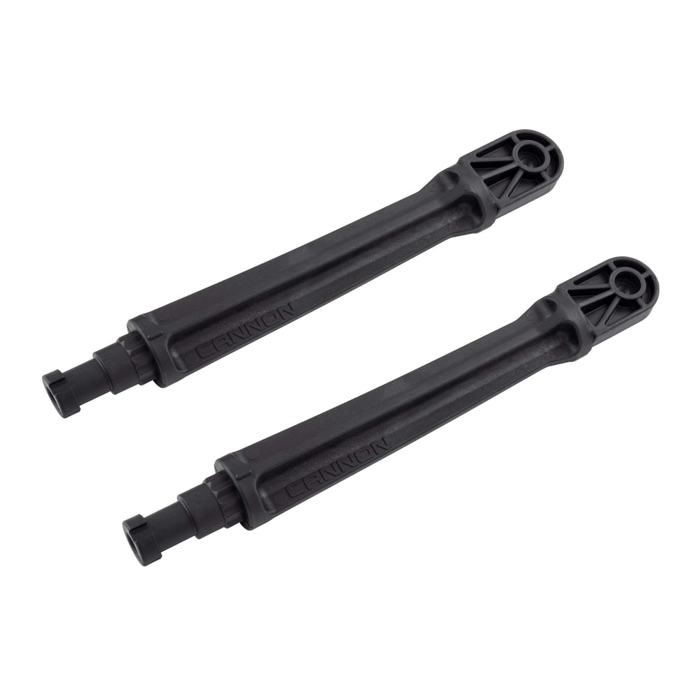 Cannon three-position adjustable rod holder extension posts mounted on a boat (2-pack)