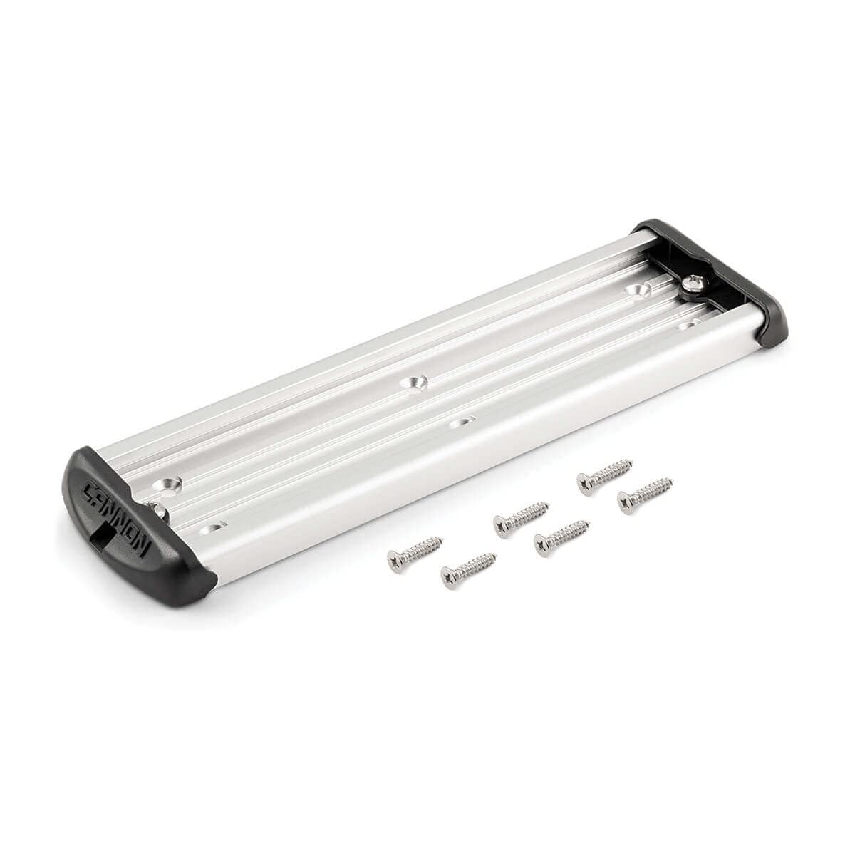 Cannon track customization setup shows versatile spacing for downriggers and accessories.