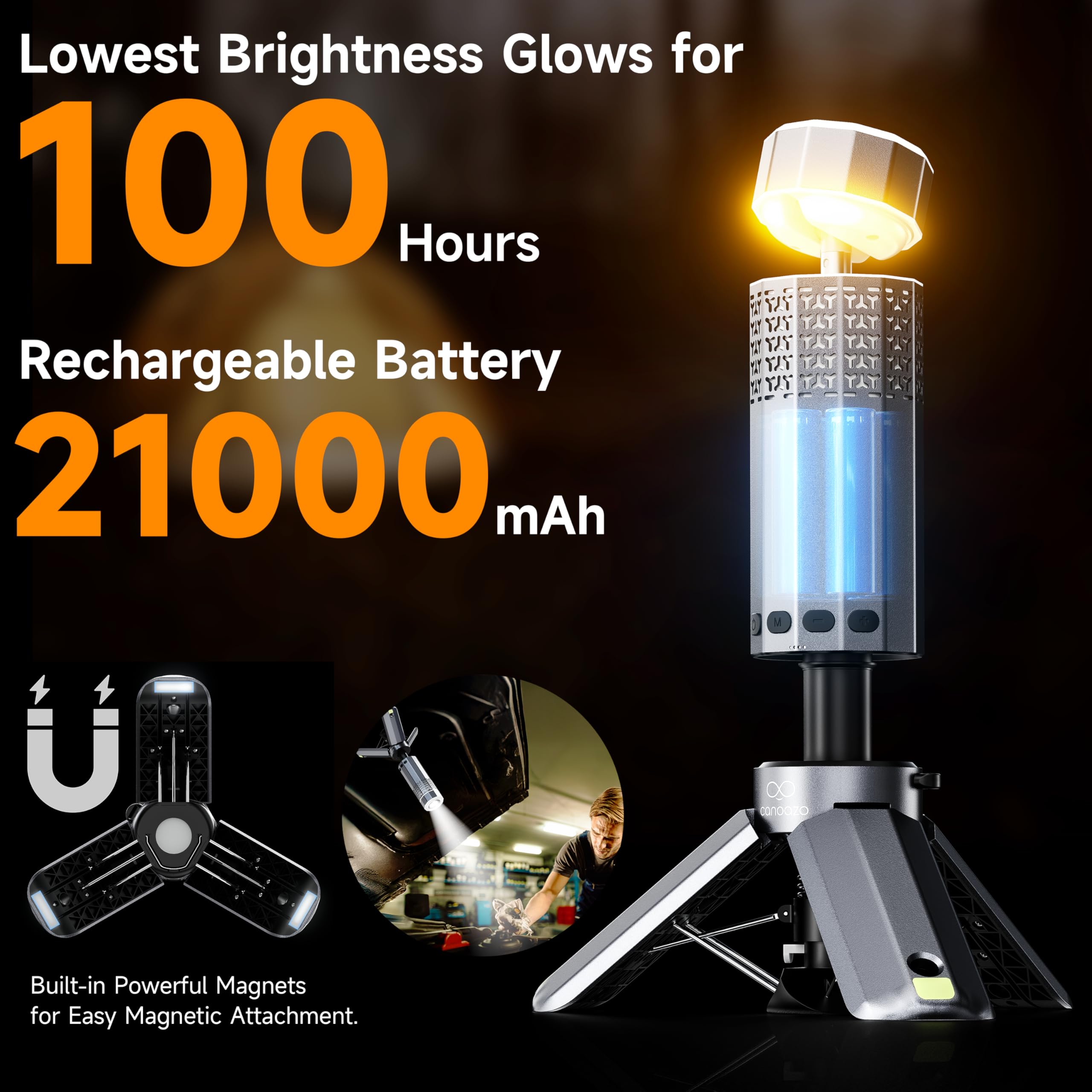Canoazo brightness modes switch shows warm to cool lighting options